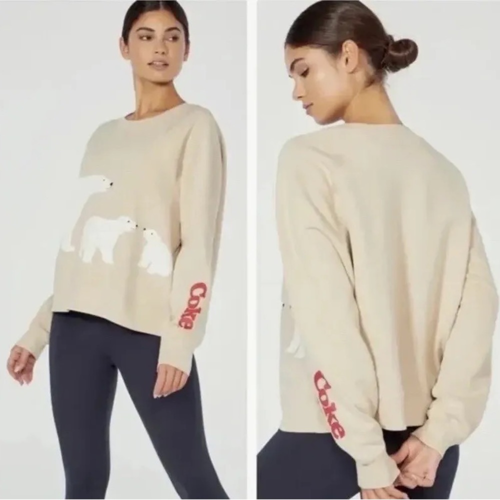 Rare Limited Edition Wildfox  women’s Sweatshirt Polar Bear Coca Cola Print